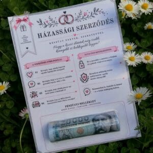 Esküvői pénzátadó – Házassági szerződés