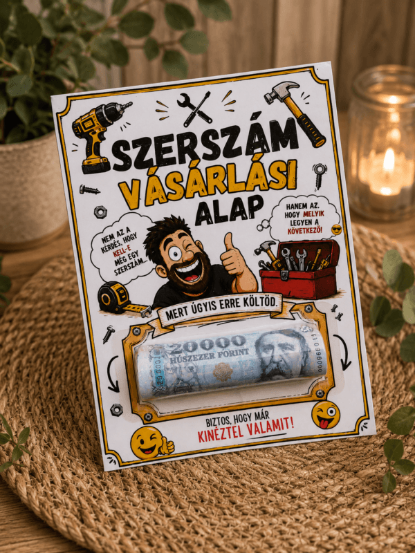Szerszám Vásárlási Alap – Vicces pénzátadó ezermestereknek