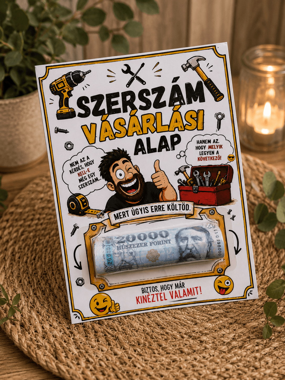 Szerszám Vásárlási Alap – Vicces pénzátadó ezermestereknek