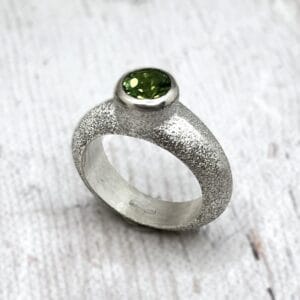 Peridot ezüst gyűrű