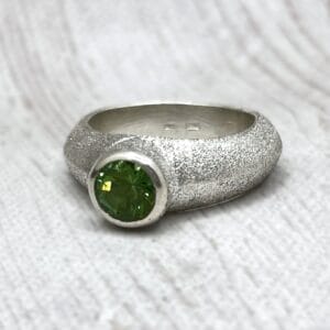 Peridot ezüst gyűrű