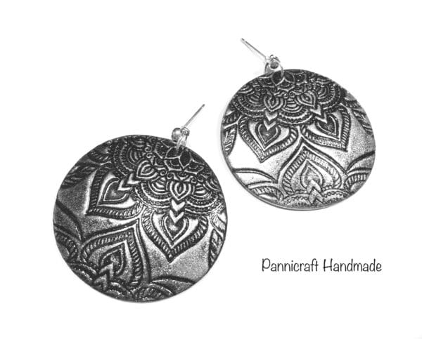 Mandala mintás ezüst karika