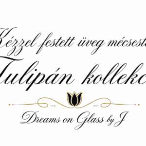 Kézzel festett üveg mécsestartó – Tulipán kollekció
