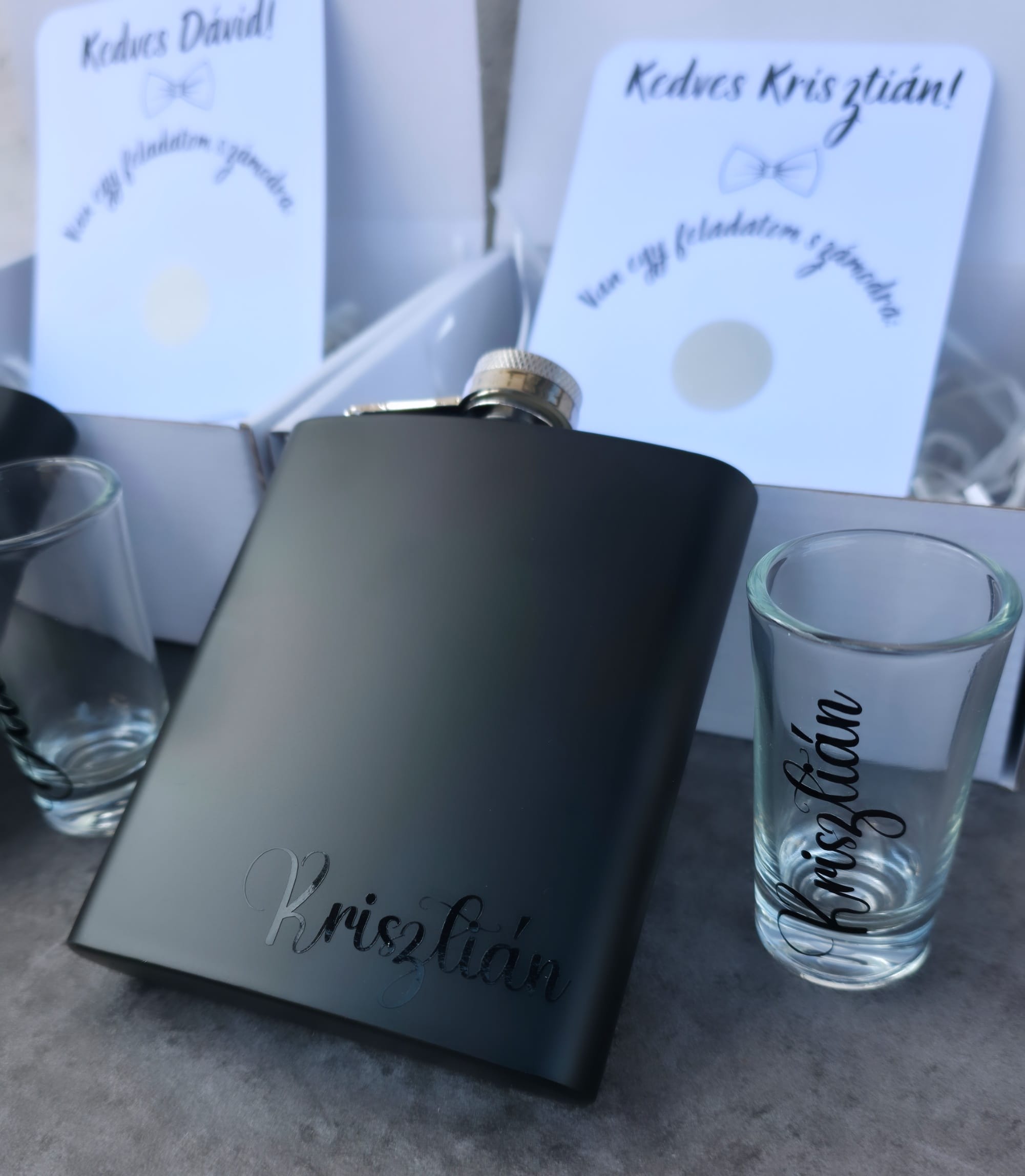Férfi tanú felkérő box – Black