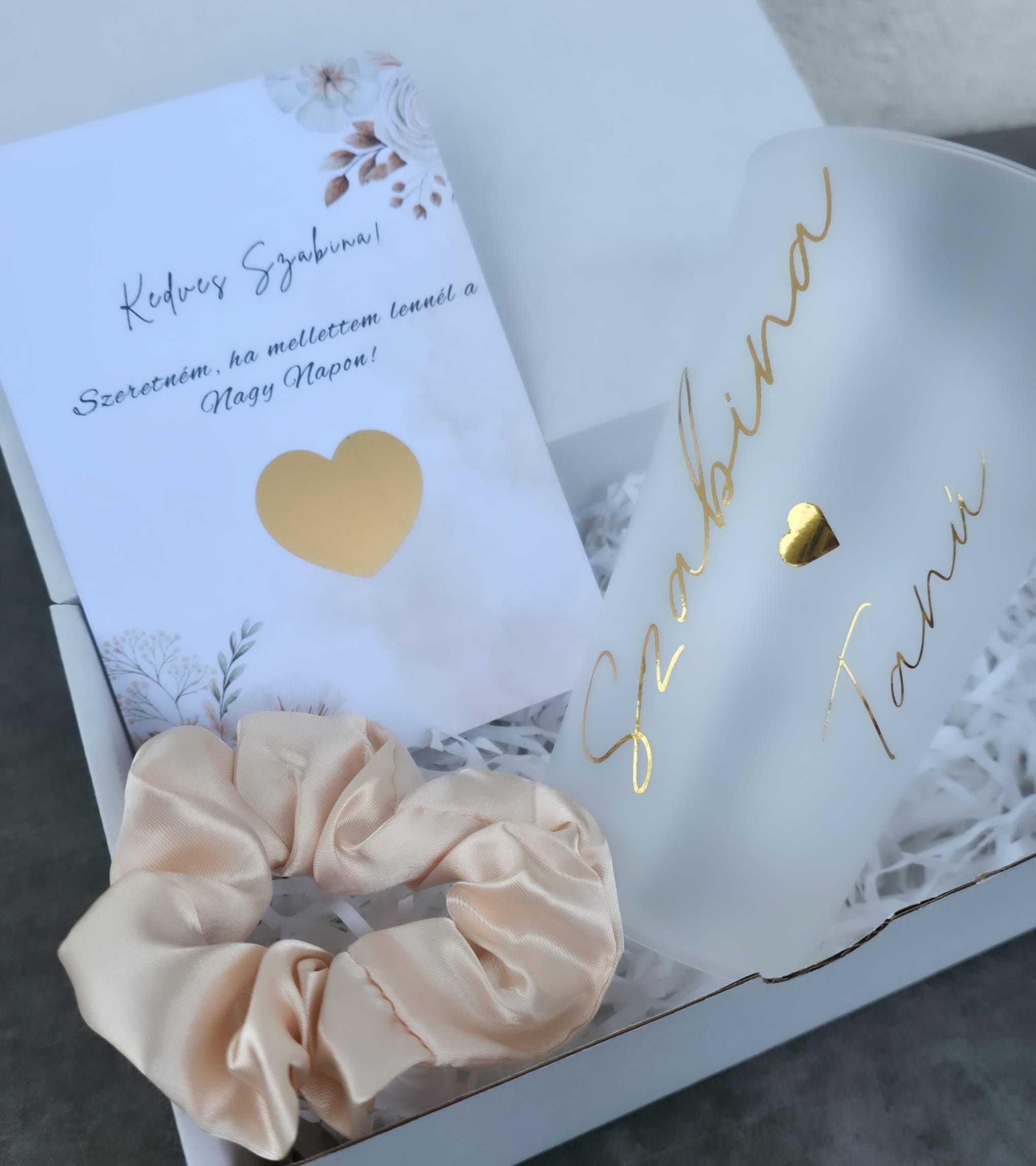 Repoharas Tanú/koszorúslány felkérő box