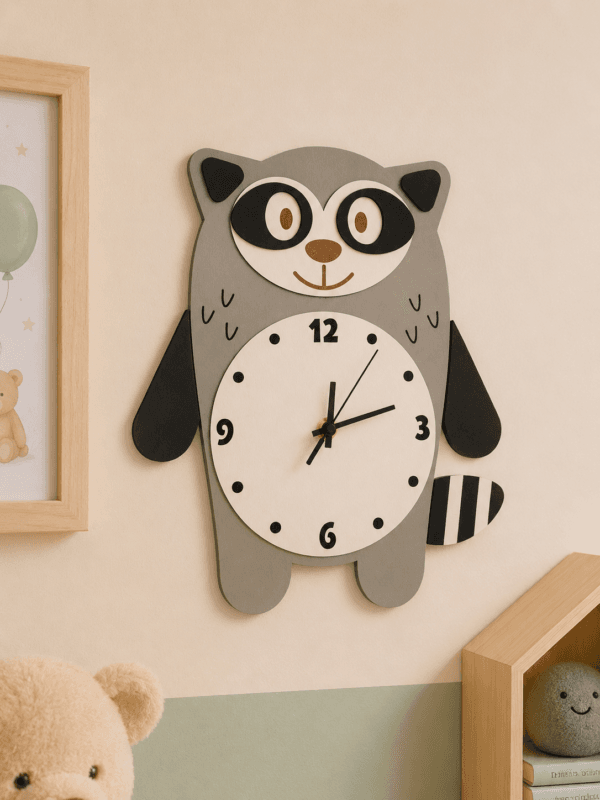 Mosómedvés falióra gyerekszobába
