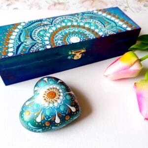 Mandala fa tolltartó doboz