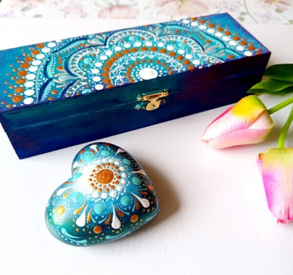 Mandala fa tolltartó doboz
