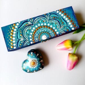 Mandala fa tolltartó doboz