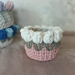 Mini tulipános kosár