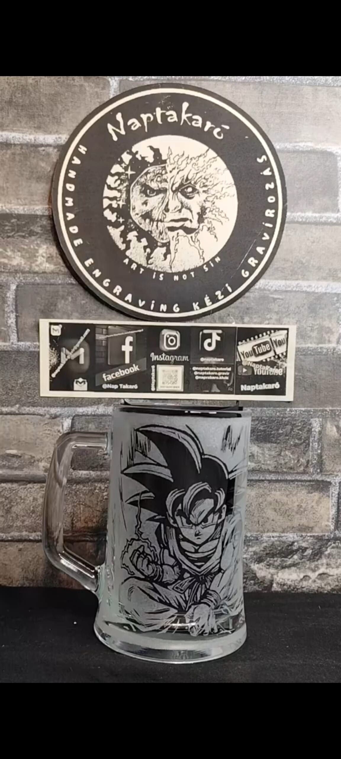 Son Goku Korsó Kézzel gravírozva