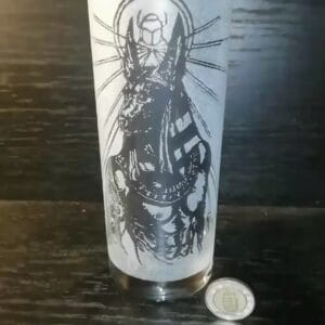 Anubisz mintás kézzel gravírozott pohár