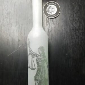 Justicia mintás üveg palack