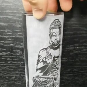 Buddha mintás üveg pohár