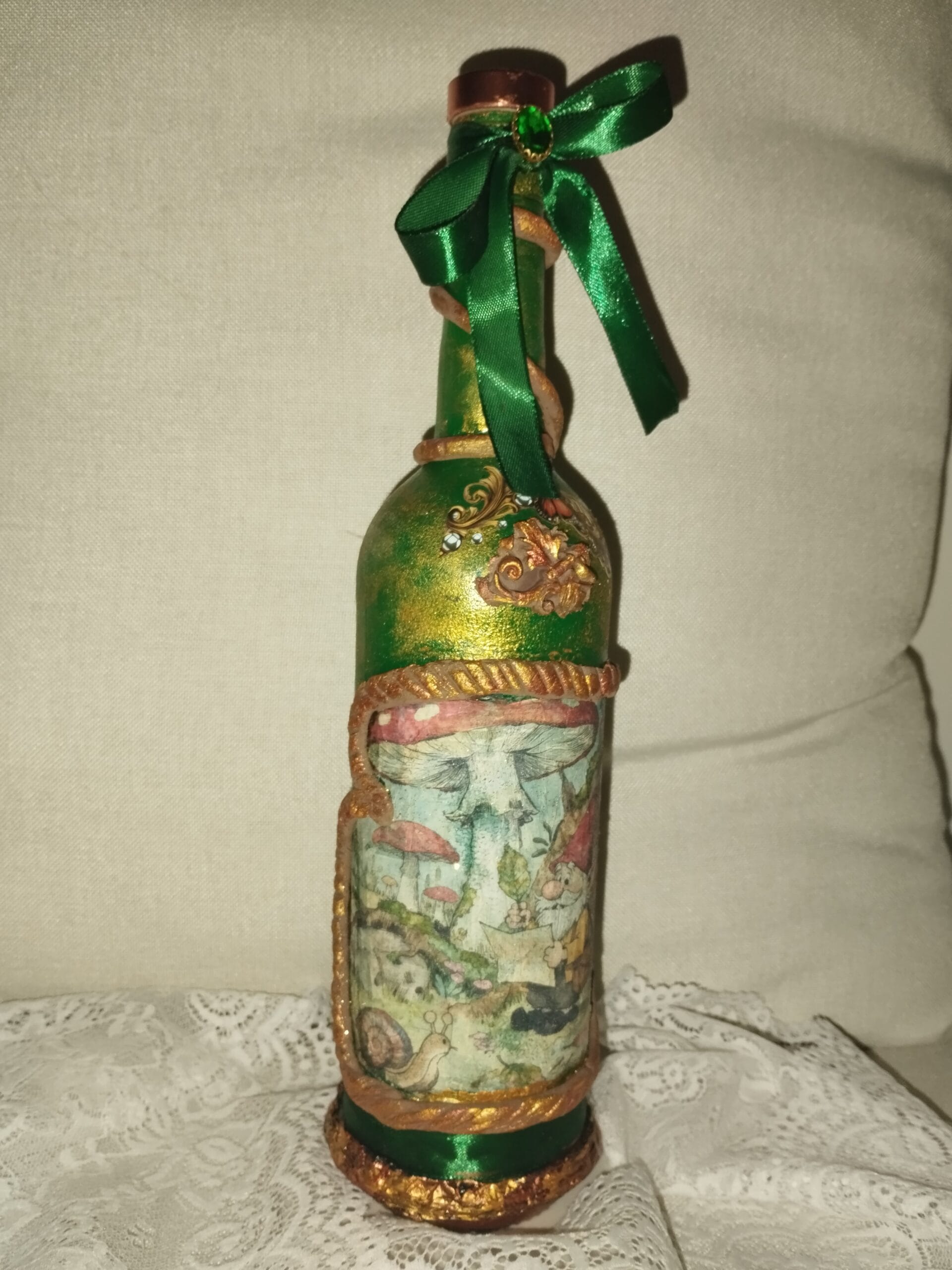 Vintage törpés üveg dîsz