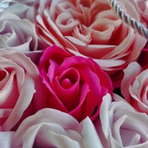 Csupa pink – Szappanvirág doboz „M”
