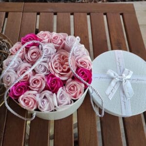 Csupa pink – Szappanvirág doboz „M”