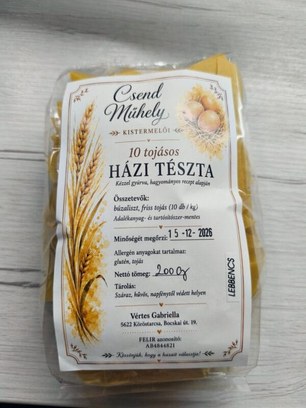 10 tojásost házi tészta/Lebbencs