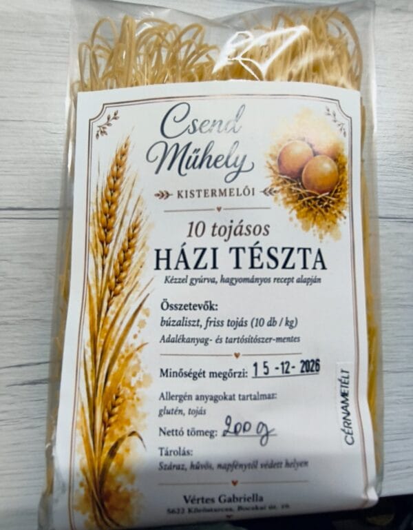 10 tojásost házi tészta/Cérnametélt