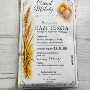 10 tojásost házi tészta/Eperlevél