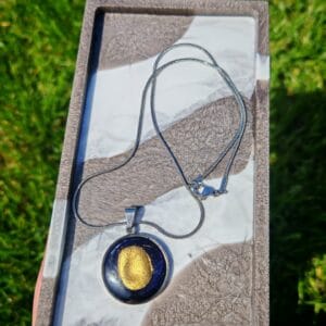 Egyetlen Érintés ujjlenyomat medál fekete arany