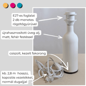 Újrahasznosított üveg ASZTALI lámpaalj