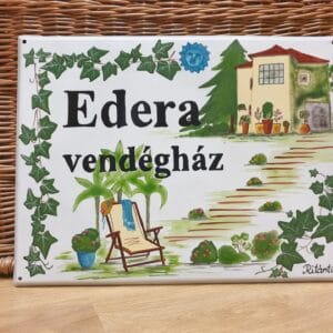 Illusztációs céges tábla 30×40 cm méretben
