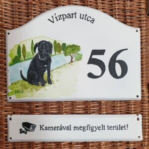 Kutyusos, dupla üdvözlőtábla