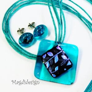 Színjátszó levelek dichroic üveg ékszerszett