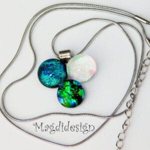 Dichroic bogyós üvegékszer nyaklánc