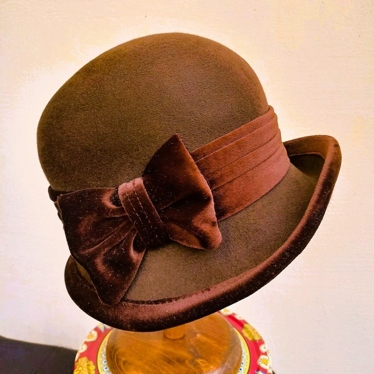 CLOCHE női kalap / nyúlszőr / barna