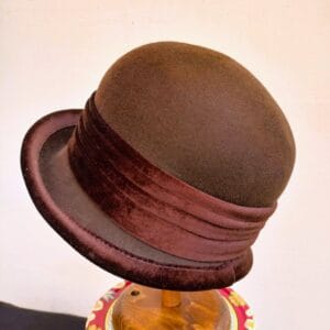 CLOCHE női kalap / nyúlszőr / barna