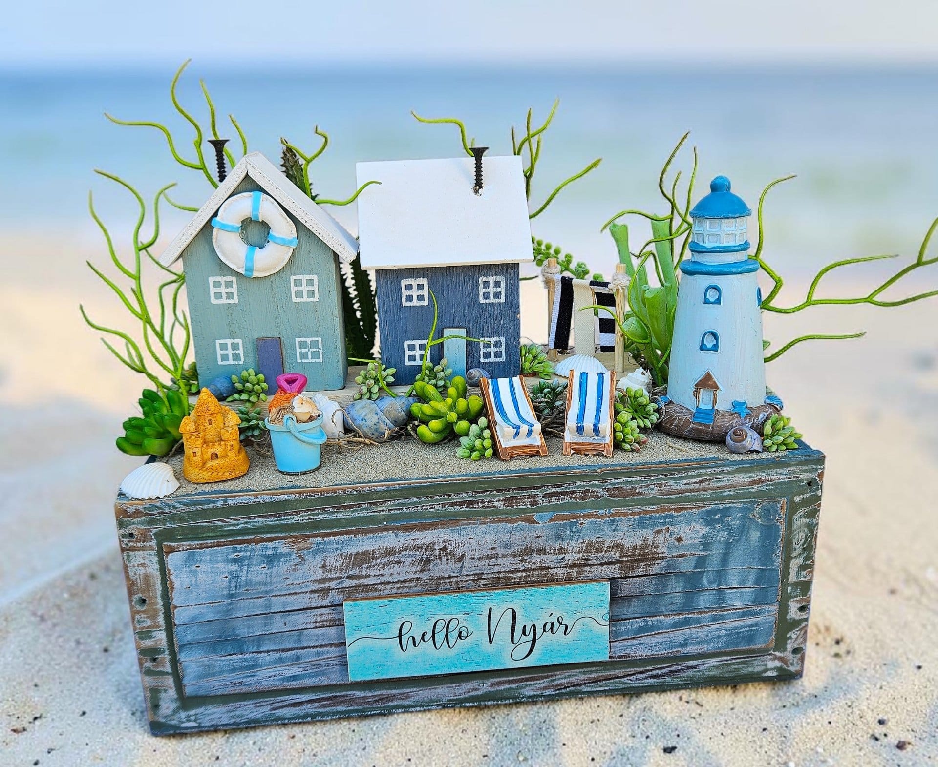 Coastal scene asztaldísz