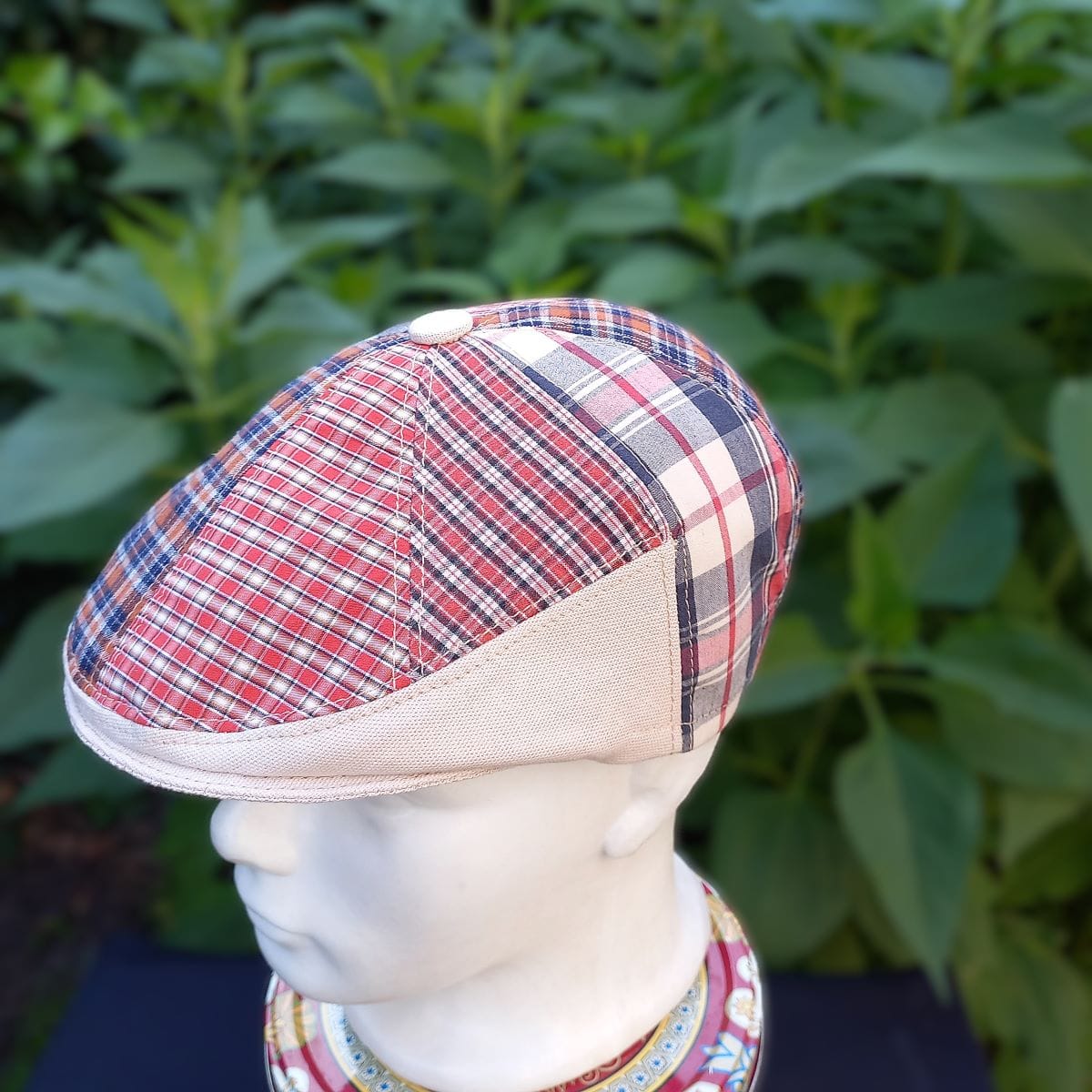 Design golf sapka / férfi- gyermek / nyári / piros- drapp tónusú