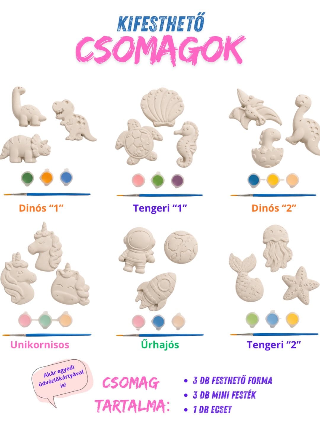 Kifesthető kreatív csomag gyerekeknek