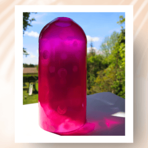 Pink, pöttyös üveg búra PULT világításhoz