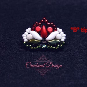 Creabead Design trikolór kitűző (ékszerként is kérhető)