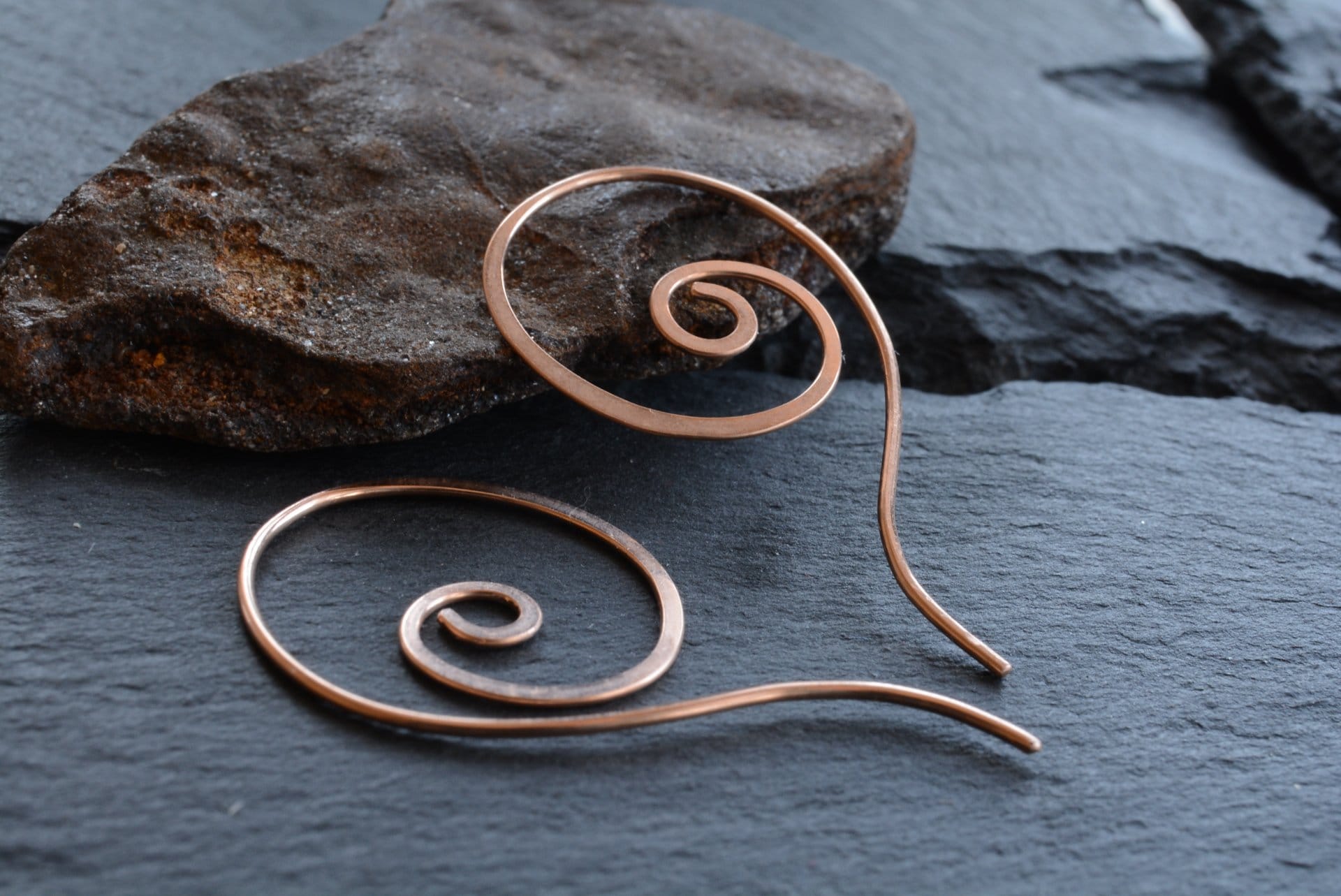 Valódi Bronz fülbevaló – spirál
