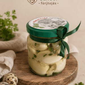 Fokhagymás pácolt-füstölt fürjtojás 12db
