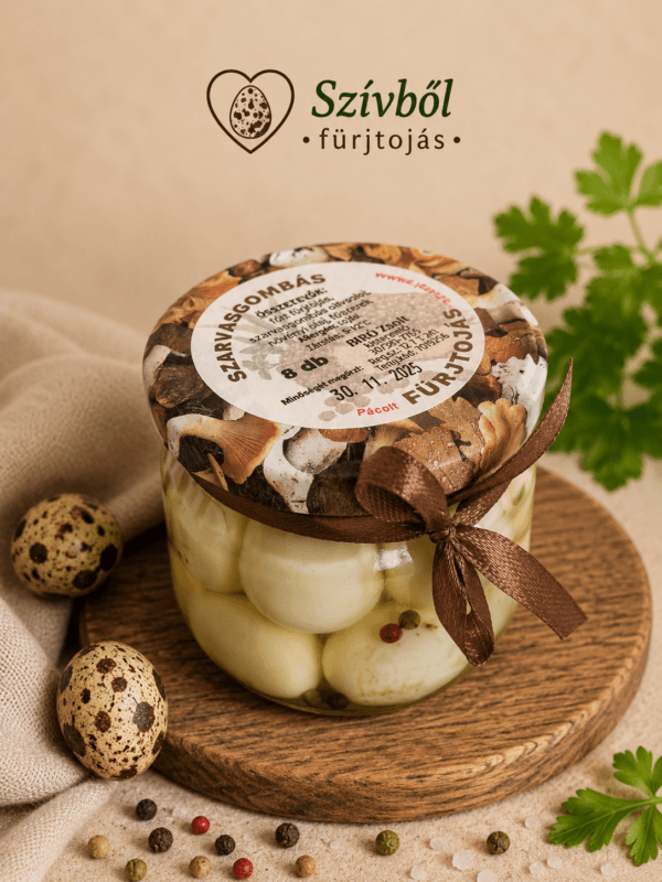 Szarvasgombás pácolt fürjtojás 8db/ü