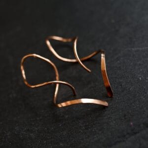 Valódi Bronz fülbevaló – DNS spirál, kicsi