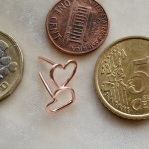 Valódi Bronz fülbevaló – szív, beszúrós