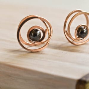 Valódi Bronz klipsz ásvánnyal – spirál