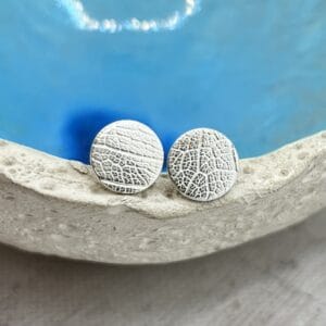 Levélerezetes ezüst fülbevaló