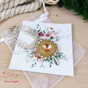 Csillogó álmok barack swarovski nyaklánc