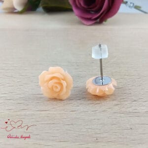 Körte rózsás fülbevaló 10 mm