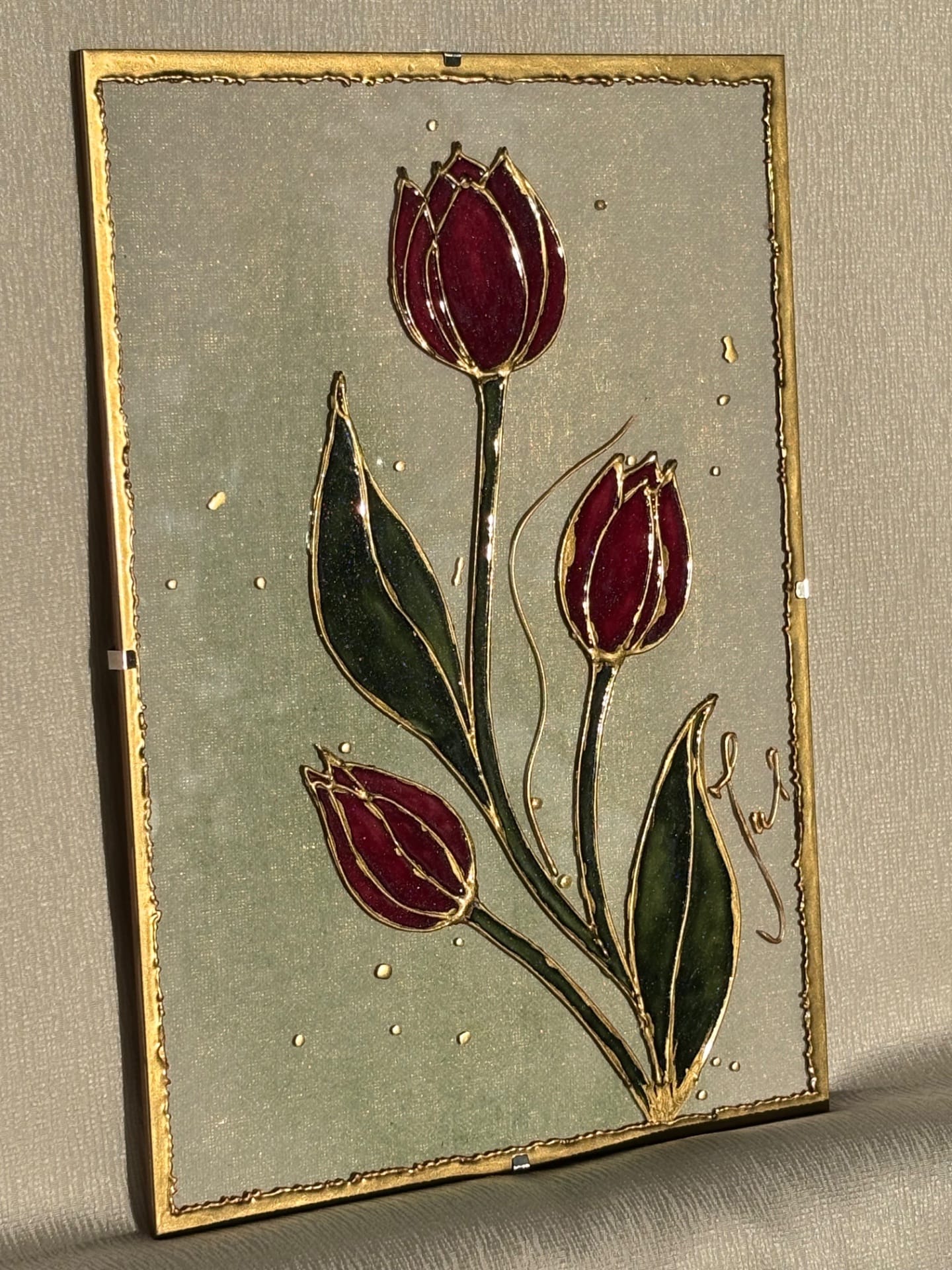 Elegancia – üvegfestmény