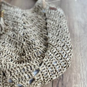 Palma kézzel horgolt raffia válltáska