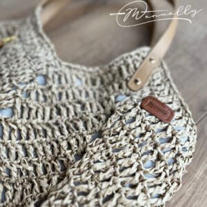 Palma kézzel horgolt raffia válltáska