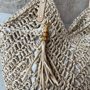 Palma kézzel horgolt raffia válltáska